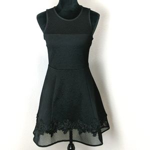 Fit and Flare Cut Out and Lace Dress